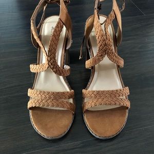Never been worn, Braided sandal, size 10, 4” heel